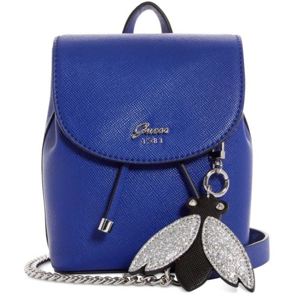 guess varsity small crossbody backpack